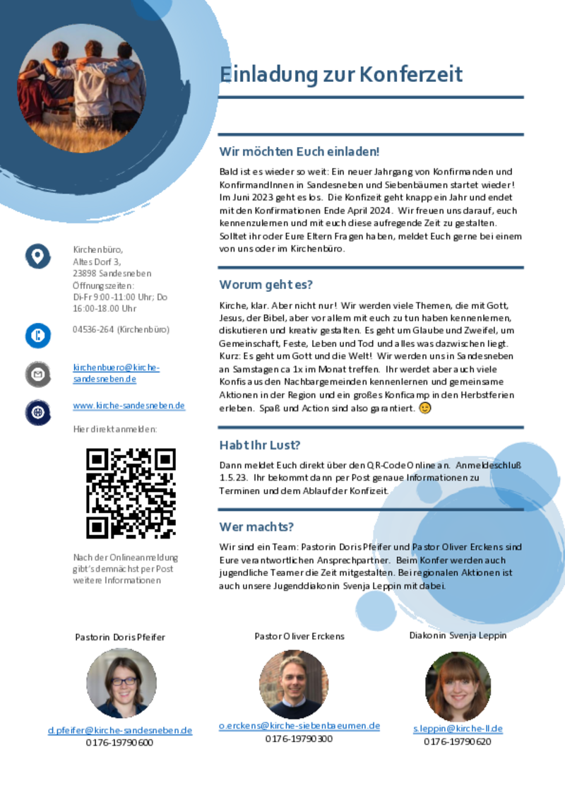 Einladung zur Konfizeit